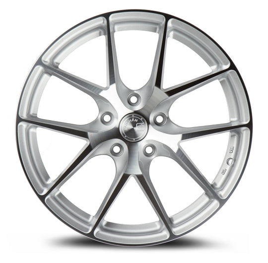 AFF71995511435SMF - Aodhan AFF7 19X9.5 5X114.3 ET 35mm Gloss Silver Machined Face - Aodhan Wheels Canada