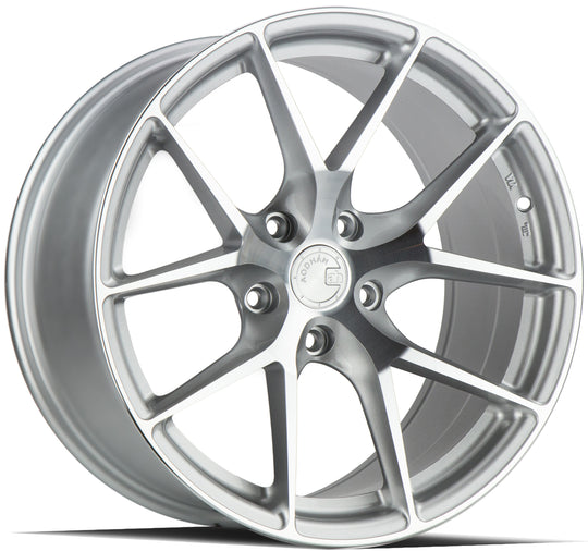 AFF720105511235SMF - Aodhan AFF7 20X10.5 5X112 ET 35mm Gloss Silver Machined Face - Aodhan Wheels Canada