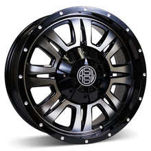 Load image into Gallery viewer, AGM786HBMF - RSSW Heritage 17X8 8X180 ET 20MM Bore 124.1MM Gloss Black &amp; Machined Face - RSSW Wheels Canada