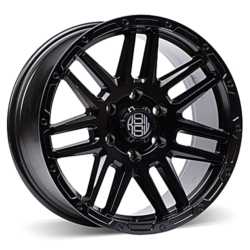 AGM868BSB - RSSW Blitz 18X8.5 6X139.7 ET 20MM Bore 78.1MM Satin Black - RSSW Wheels Canada