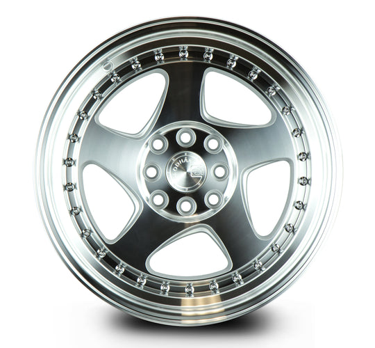 AH0115804100114320SMF - Aodhan AH01 15X8 4X114.3 / 4X100 ET 20mm Silver with Machined Face - Aodhan Wheels Canada