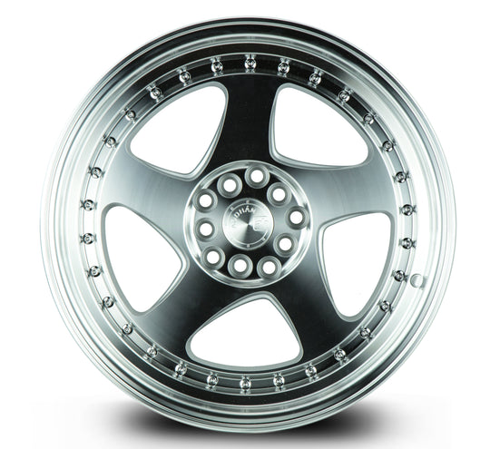 AH0117905100114325SMF - Aodhan AH01 17X9 5X100 / 5X114.3 ET 25mm Silver with Machined Face - Aodhan Wheels Canada