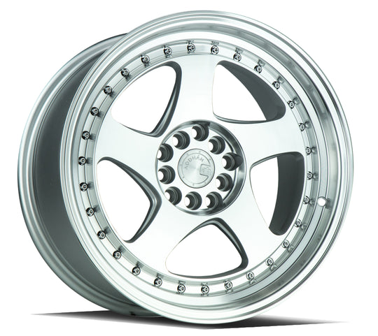 AH0117905100114325SMF - Aodhan AH01 17X9 5X100 / 5X114.3 ET 25mm Silver with Machined Face - Aodhan Wheels Canada