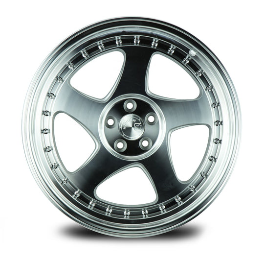 AH011895510035SMF - Aodhan AH01 18X9.5 5X100 ET 35mm Silver with Machined Face - Aodhan Wheels Canada