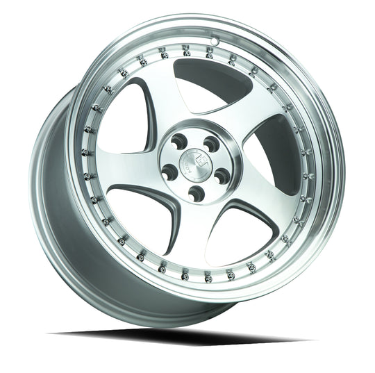 AH011895510035SMF - Aodhan AH01 18X9.5 5X100 ET 35mm Silver with Machined Face - Aodhan Wheels Canada