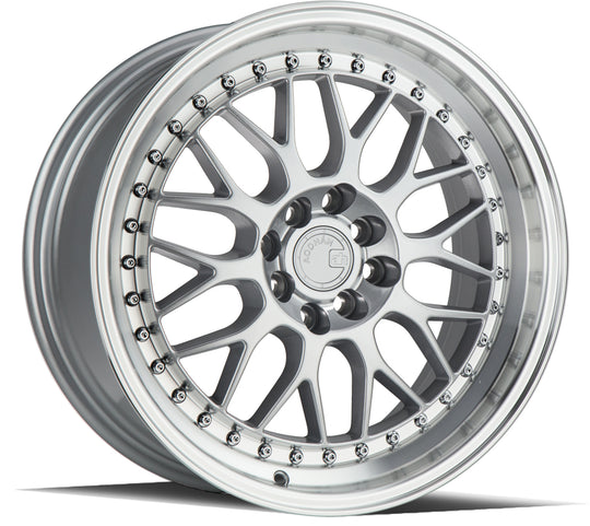 AH0217804100114335SML - Aodhan AH02 17X8 4X114.3 / 4X100 ET 35mm Silver with Machined Lip - Aodhan Wheels Canada