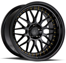 Load image into Gallery viewer, AH021911511415GB - Aodhan AH02 19X11 5X114.3 ET 15mm Gloss Black ( Gold Rivet) - Aodhan Wheels Canada