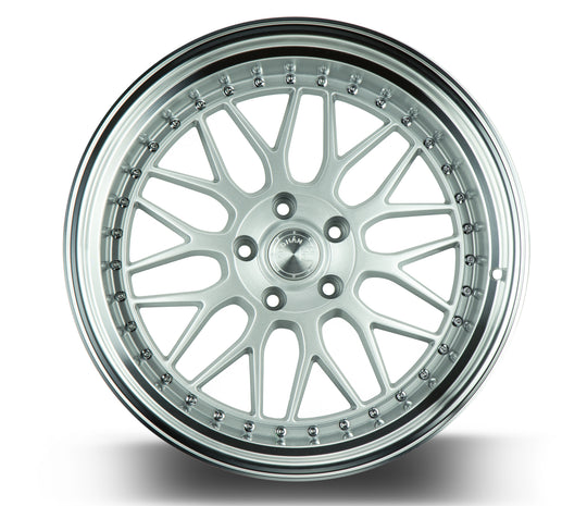 AH0219115114322SML - Aodhan AH02 19X11 5X114.3 ET 22mm Silver with Machined Lip - Aodhan Wheels Canada