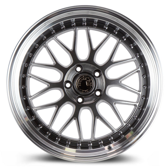 AH021995511412HB - Aodhan AH02 19X9.5 5X114.3 ET 12mm Hyper Black with Machined Lip - Aodhan Wheels Canada
