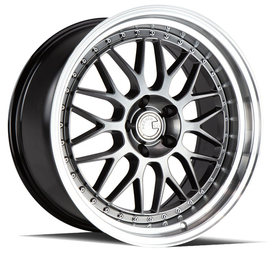 AH021995511412HB - Aodhan AH02 19X9.5 5X114.3 ET 12mm Hyper Black with Machined Lip - Aodhan Wheels Canada