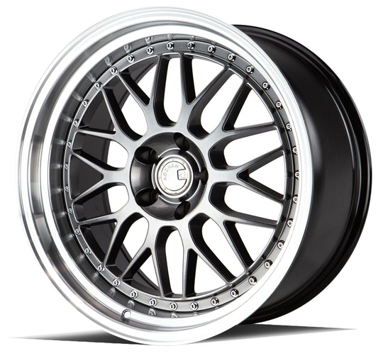 AH021995511422HB - Aodhan AH02 19X9.5 5X114.3 ET 22mm Hyper Black with Machined Lip - Aodhan Wheels Canada