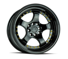 Load image into Gallery viewer, AH0315804100114320FB - Aodhan AH03 15X8 4X114.3 / 4X100 ET 20mm Gloss Black with Gold Rivets - Aodhan Wheels Canada