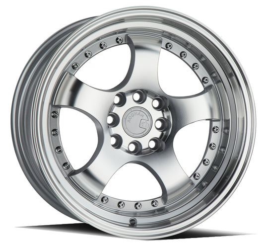 AH0316804100114315SMF - Aodhan AH03 16X8 4X114.3 / 4X100 ET 15mm Silver with Machined Face - Aodhan Wheels Canada
