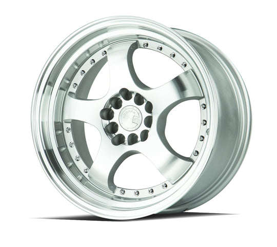 AH0317905100114325SMF - Aodhan AH03 17X9 5X100 / 5X114.3 ET 25mm Silver with Machined Face - Aodhan Wheels Canada