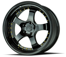 Load image into Gallery viewer, AH0319115114322FB - Aodhan AH03 19X11 5X114.3 ET 22mm Gloss Black with Gold Rivets - Aodhan Wheels Canada