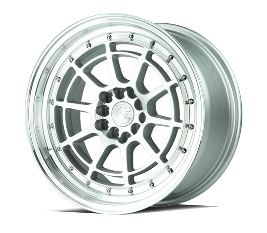 AH0417905100114325SML - Aodhan AH04 17X9 5X114.3 / 5X100 ET 25mm Silver with Machined Face - Aodhan Wheels Canada