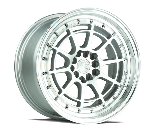 AH0417905100114325SML - Aodhan AH04 17X9 5X114.3 / 5X100 ET 25mm Silver with Machined Face - Aodhan Wheels Canada