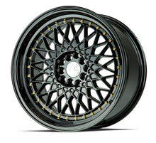 Charger l'image dans la galerie, AH0517905100114325FB - Aodhan AH05 17X9 5X114.3 / 5X100 ET 25mm Gloss Black with Gold Rivets - Aodhan Wheels Canada