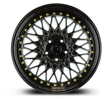 Load image into Gallery viewer, AH0518855114335FB - Aodhan AH05 18X8.5 5X114.3 ET 35mm Gloss Black with Gold Rivets - Aodhan Wheels Canada