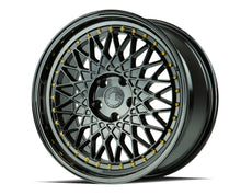 Load image into Gallery viewer, AH0518855114335FB - Aodhan AH05 18X8.5 5X114.3 ET 35mm Gloss Black with Gold Rivets - Aodhan Wheels Canada