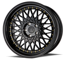 Charger l'image dans la galerie, AH0518955114335FB - Aodhan AH05 18X9.5 5X114.3 ET 35mm Gloss Black with Gold Rivets - Aodhan Wheels Canada