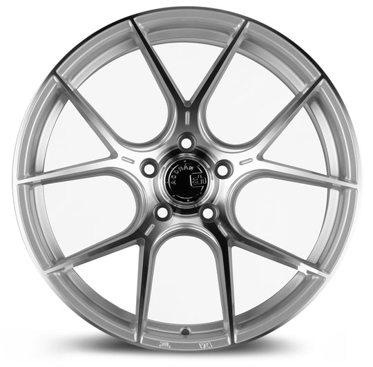 AH111895511235SMF - Aodhan AH-11 18X9.5 5X112 ET 35mm Gloss Silver Machined Face - Aodhan Wheels Canada