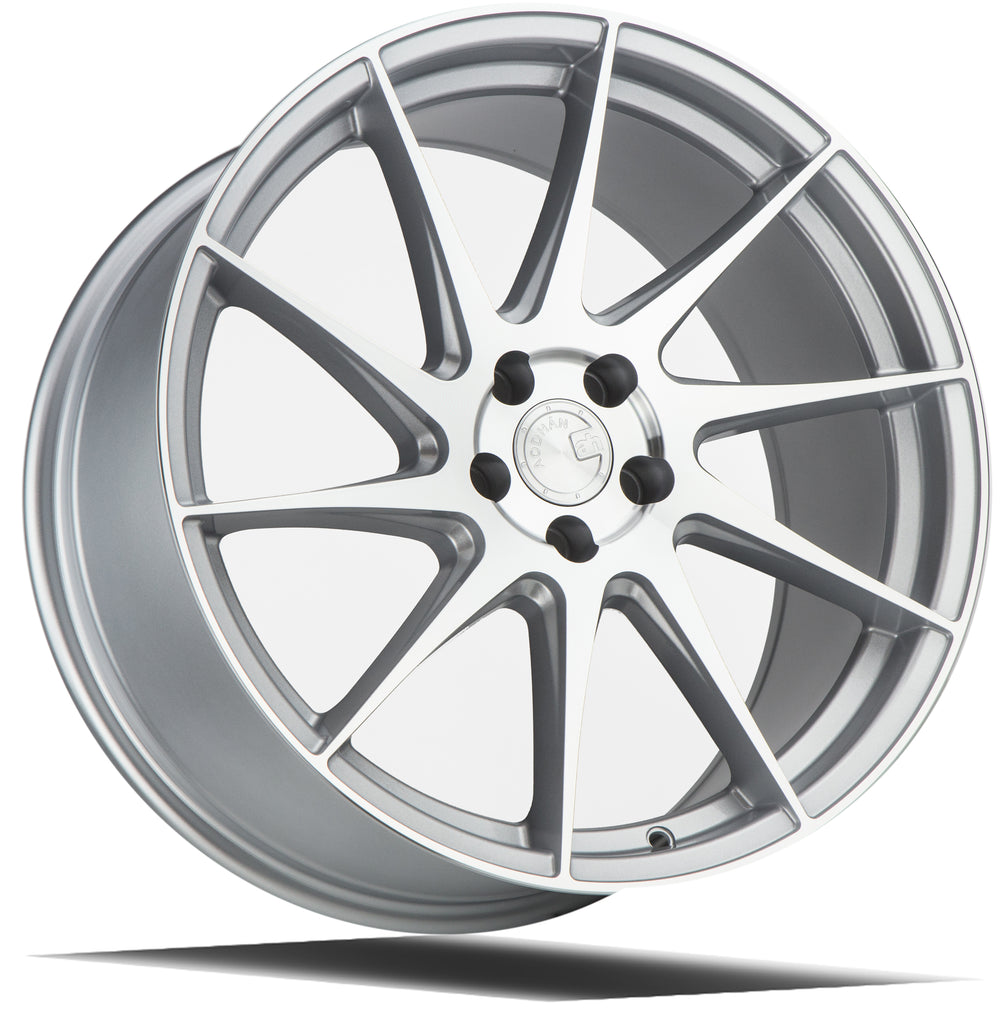 AH91885510835SMF_D - Aodhan AH09 (Driver Side ) 18X8.5 5X108 35mm Gloss Silver Machined Face - Aodhan Wheels Canada
