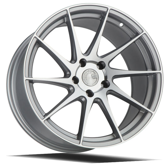 AH91895510035SMF_D - Aodhan AH09 (Driver Side ) 18X9.5 5X100 ET 35mm Gloss Silver Machined Face - Aodhan Wheels Canada