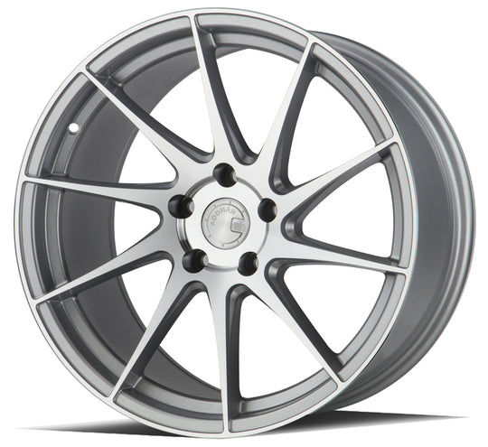 AH91895510035SMF_P - Aodhan AH09 (Passenger Side ) 18X9.5 5X100 ET 35mm Gloss Silver Machined Face - Aodhan Wheels Canada