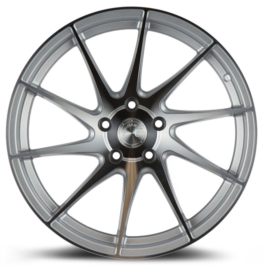 AH91895511235SMF_D - Aodhan AH09 (Driver Side ) 18X9.5 5X112 ET 35mm Gloss Silver Machined Face - Aodhan Wheels Canada