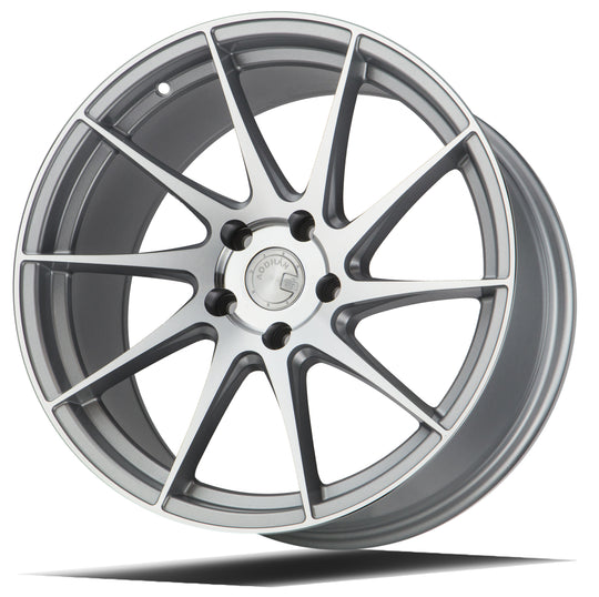 AH91895511235SMF_P - Aodhan AH09 (Passenger Side ) 18X9.5 5X112 ET 35mm Gloss Silver Machined Face - Aodhan Wheels Canada