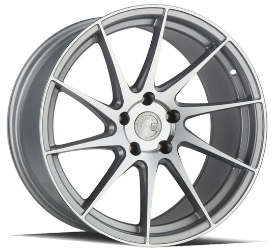 AH91895511435SMF_D - Aodhan AH09 (Driver Side ) 18X9.5 5X114.3 ET 35mm Gloss Silver Machined Face - Aodhan Wheels Canada