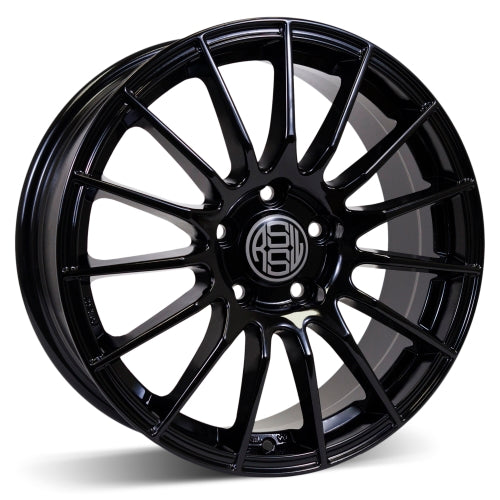 AHA652SGB - RSSW Spirit 16X6.5 5X114.3 ET 45MM Bore 64.1MM Gloss Black - RSSW Wheels Canada