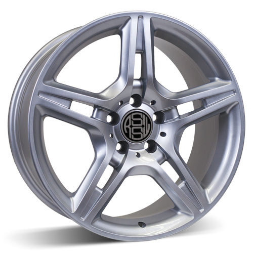AME880B - RSSW Balance 18X8.5 5X112 ET 42MM Bore 66.6MM Silver - RSSW Wheels Canada