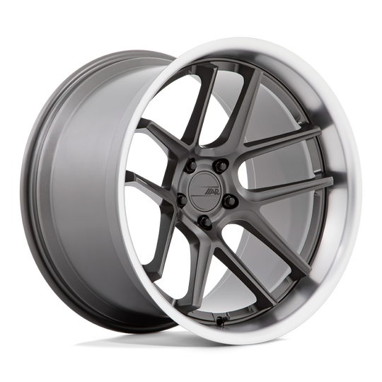 AR942AD20121506 - American Racing AR942 20X12 5X115  6mm Matte Gunmetal With Machined Lip - American Racing Wheels Canada