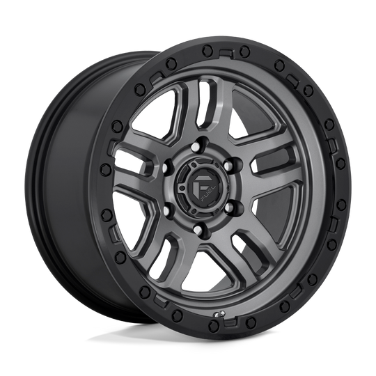 D70120908750 - Fuel Off-Road D701 Ammo 20X9 6X114.3 ET 1mm Matte Gunmetal with Black Bead Ring - Fuel Off-Road Wheels Canada