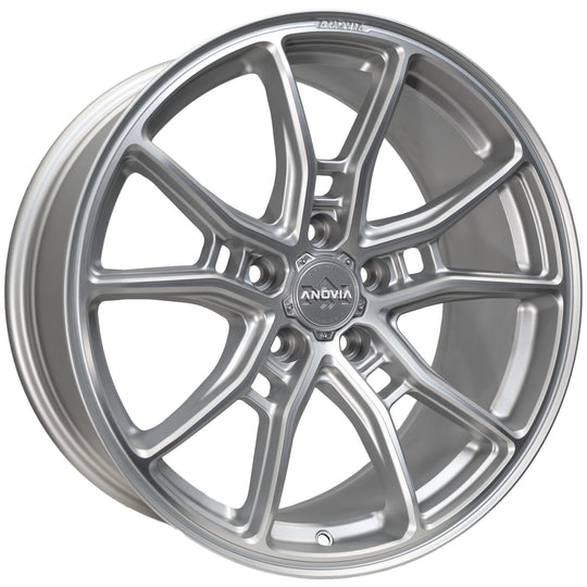 ANO0101885511235SI - Anovia AN-10 18X8.5 5X112 35mm Silver Machined Face Satin Laquer - Anovia Wheels Canada