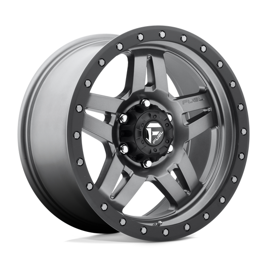 D55818908357 - Fuel Off-Road D558 Anza 18X9 6X139.7 20mm Matte Gun Metal Black Bead Ring - Fuel Off-Road Wheels Canada