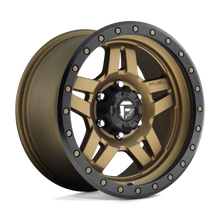 Charger l'image dans la galerie, D58316808345 - Fuel Off-Road D583 Anza 16X8 6X139.7 ET 1mm Matte Bronze with Black Bead Ring - Fuel Off-Road Wheels Canada