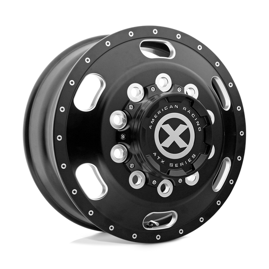 AO40224510901 - ATX AO402 Indy 24.5X8.25 10X285.75  144mm Satin Black Milled - Front - ATX Wheels Canada