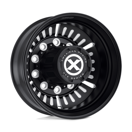 AO40322510902 - ATX AO403 Roulette 22.5X8.25 10X285.75 -168 mm Satin Black Milled - Rear - ATX Wheels Canada
