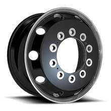 Load image into Gallery viewer, AO404221210301H - ATX AO404 Journey 22.5X12.25 10X285.75  119mm Glossy Black With Polished Lip - Front - ATX Wheels Canada