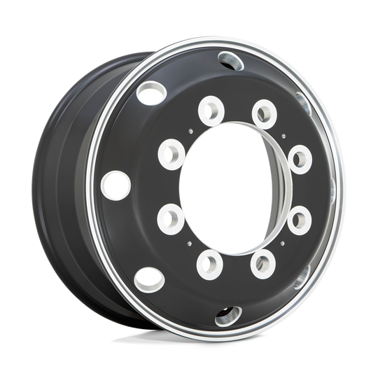 AO40422510304H - ATX AO404 Journey 22.5X8.25 10X285.75  144mm Glossy Black With Polished Lip - Front And Rear Inner - ATX Wheels Canada