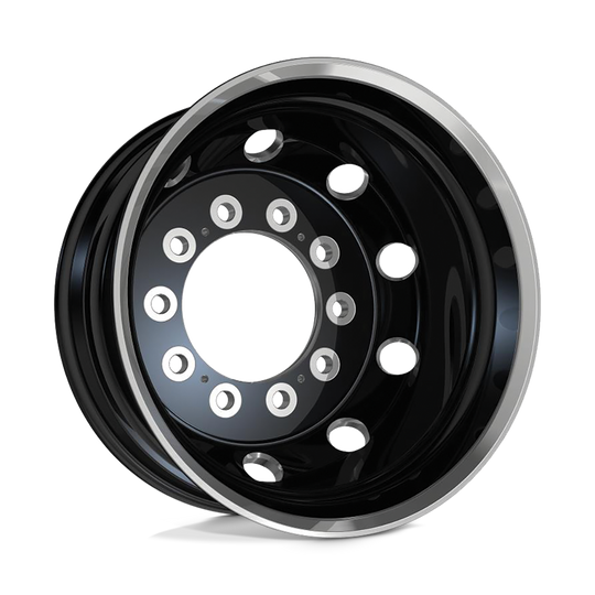 AO4042214210302H - ATX AO404 Journey 22.5X14 10X285.75 -139 mm Glossy Black With Polished Lip - Rear Outer - ATX Wheels Canada