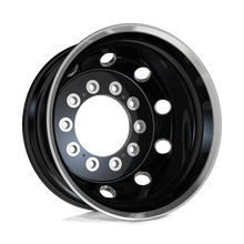 Charger l'image dans la galerie, AO40422510302H - ATX AO404 Journey 22.5X8.25 10X285.75 -168 mm Glossy Black With Polished Lip - Rear Outer - ATX Wheels Canada