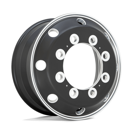 AO40422910904H - ATX AO404 Journey 22.5X9 10X285.75  176mm Satin Black With Polished Lip - Front & Rear Inner - ATX Wheels Canada