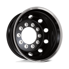 Charger l'image dans la galerie, AO40422910902H - ATX AO404 Journey 22.5X9 10X285.75  99mm Satin Black With Polished Lip - Rear Outer - ATX Wheels Canada