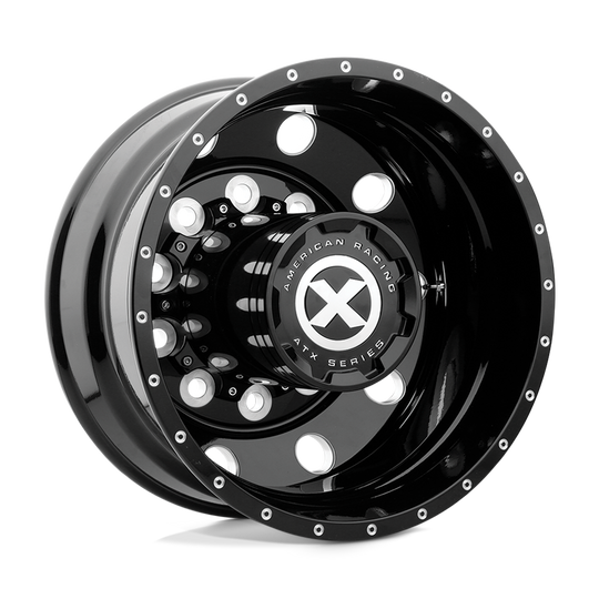 AO40524510302H - ATX AO405 Trex 24.5X8.25 10X285.75 -168 mm Gloss Black Milled - Rear - ATX Wheels Canada