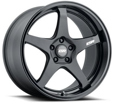 99551422 APX5MBLK-BL - ESR AP5 19X9.5 5X114.3 22mm Matte Black Gloss Black Lip - ESR Wheels Canada