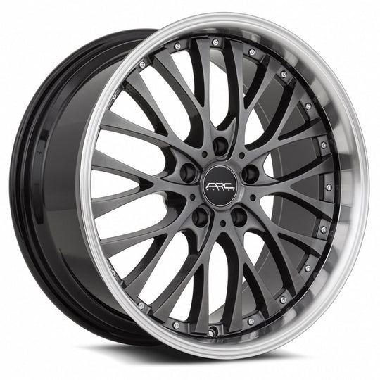AR06188051430HB-510 - ARC AR6 18X8 5X110 30MM Hyper Black Machine Lip - ARC Wheels Canada